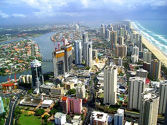 La ville de Gold Coast dans le Queensland (Australie). (définition réelle 2 048 × 1 536)