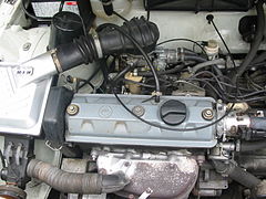 1,3-Liter-Motor BM860[14] im Wartburg 1.3 (quer)