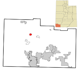 Location of Central within Washington County and the State of Utah