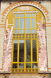 Sgraffito by Cauchie on the Rue Malibran/Malibranstraat (1900)