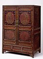 Lacquer cabinet with dragon and cloud motifs, from Wanli era, Ming dynasty