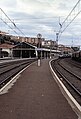 Bahn­steig und Halle von Süden, 1989