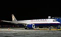 A USA3000 Airlines airplane at Detroit Metropolitan Wayne County Airport Warren Evans Terminal.