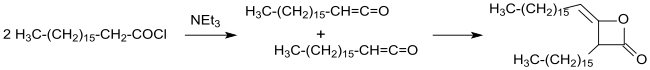 Synthesis of C18-AKD from Stearoyl chloride