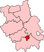 Map showing the location of the Cambridge constituency in Cambridgeshire, under the boundaries created by the 2023 boundary review and first used at the 2024 UK general election