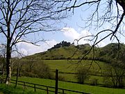 View from the field when arriving