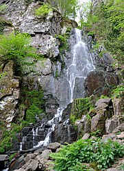 The Nideck waterfall in Oberhaslach