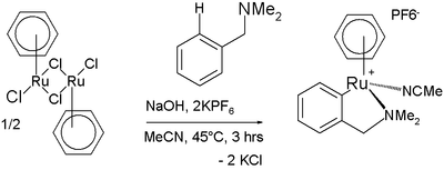 Cyclométallation d'une benzylamine substituée