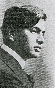 Portrait of Dhan Gopal Mukerji printed in the April 1916 issue of The Hindusthanee Student.