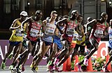 Runners during the 2019 men's marathon