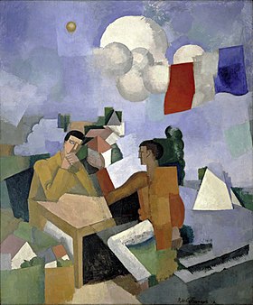 La Conquête de l'air, de Roger de La Fresnaye, tableau exposé au Salon d'Automne de 1913.