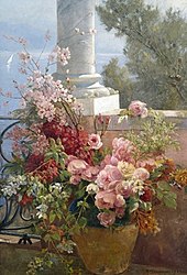 Blumenstilleben auf einer Seeterrasse 1923