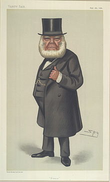Caricature, entitled "Peace", of a scowling, fierce-looking Henry Richard