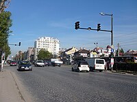 At the crossroad of Tsar Boris III blvd and Zhitnitsa str, near Krasno selo market. Krasno selo metro station is located here.
