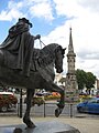 The 2006 'fine lady' and 1859 Banbury Cross.