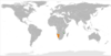 Location map for Malawi and Namibia.