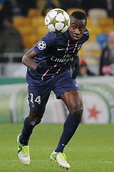 Blaise Matuidi sous le maillot du PSG en 2012.