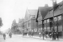 Black-and-white photograph of the Olympia Theatre on Narborough Road in the 1910s