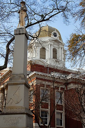 Bartow County Courthouse and Confederate Monument