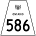 Highway 586 marker