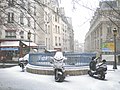 Rue au niveau de l'ancienne École polytechnique (hiver 2010).