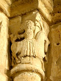 Column capital representing Luxury and Sorcery (12th c.)