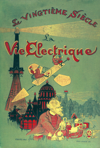 Le Vingtième Siècle. La vie électrique, illustration de couverture (1892).