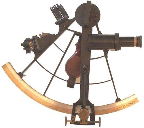 Een sextant uit 1900.