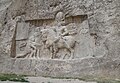 A rock-face relief at Naqsh-e Rostam, depicting the triumph of Shapur I over the Roman Emperor Valerian.