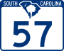 South Carolina Highway 57 marker