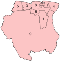 Districts of Suriname