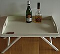 A tray table with folding stand, but a completely different design