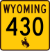 Wyoming Highway 430 marker