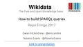 Wikidata presentation #3 at Repository Fringe 2017 with Navino Evans.