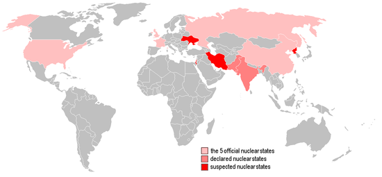 Countries with nuclear weapons