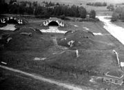 Old hangars in the 1990s.