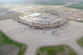 Aerial View of Lubbock Preston Smith International Airport Terminal Building (2018)