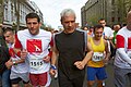 Serbian politicians Aleksandar Šapić, Boris Tadić, and Božidar Đelić during the 25th Belgrade Marathon in 2012