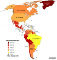 Amerindian and Inuit populations of the Americas as of year 2024