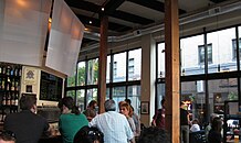 Photograph of the interior of a bar