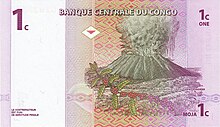 1 centime congolais, Face verso