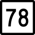 Route 78 marker