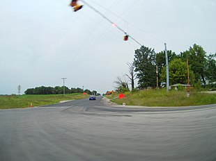 Looking west on Highway 58 from U.S. 231, in Madison Township