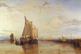 Dort or Dordrecht: The Dort packet-boat from Rotterdam becalmed, 1818, oil on canvas, Yale Center for British Art