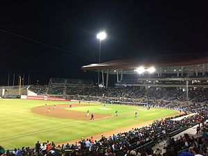 Los Naranjeros de Hermosillo en un juego contra Tomateros de Culiacán en 2014.