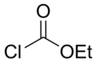 Skeletal formula of ethyl chloroformate