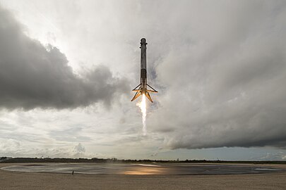 Falcon 9 landing on LZ-1