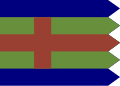 Proposal for flag of Jutland, designed by artist Per Kramer (1975)[6] (actual use is not recorded)