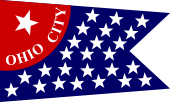 A locally used flag for the neighborhood of Ohio City.