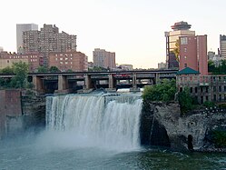 The High Falls in downtown Rochester